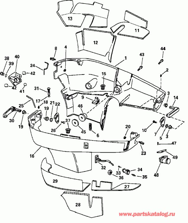 ��������� ����� EVINRUDE E200FHLSTS  - wer Engine Cover - wer ������ ��������� (�����)