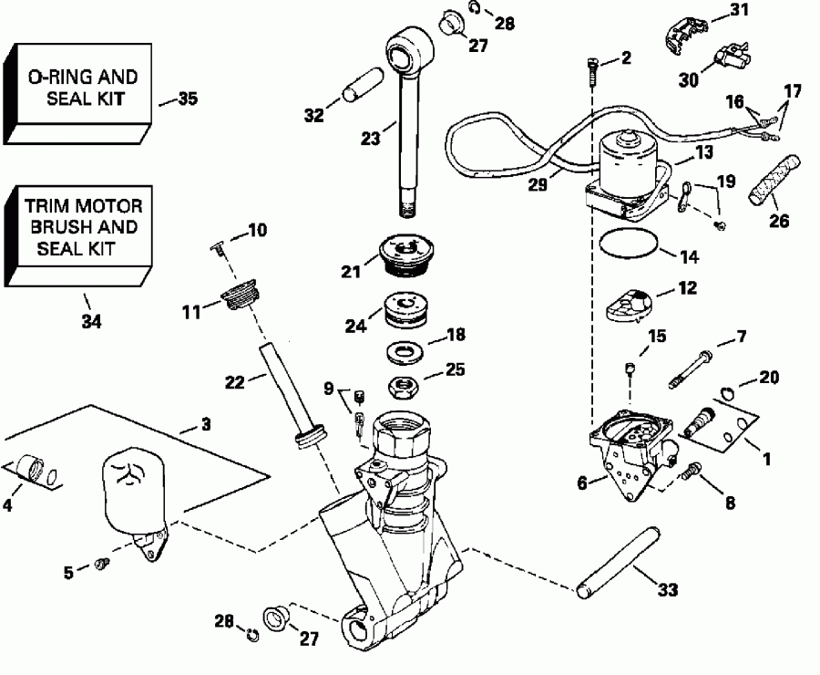    EVINRUDE E200FHLSTS  - wer Trim And Tilt - wer Trim  Tilt