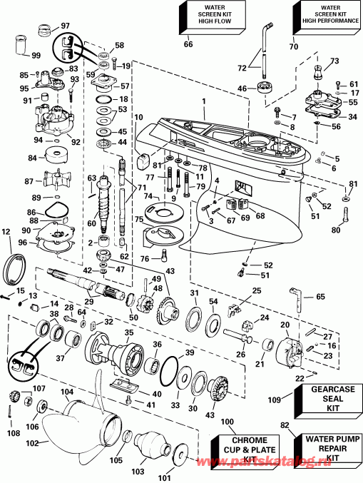 ��������� �������� ����� EVINRUDE E90FSLSTB  - Fpx Models - Fpx Models