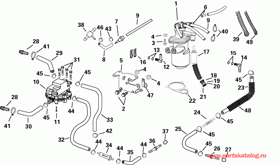 ��������� EVINRUDE E115FPLSRE  - l Components
