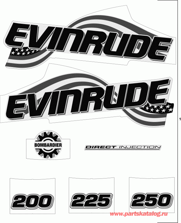  EVINRUDE E225FCXSRB  - White Models -  Models