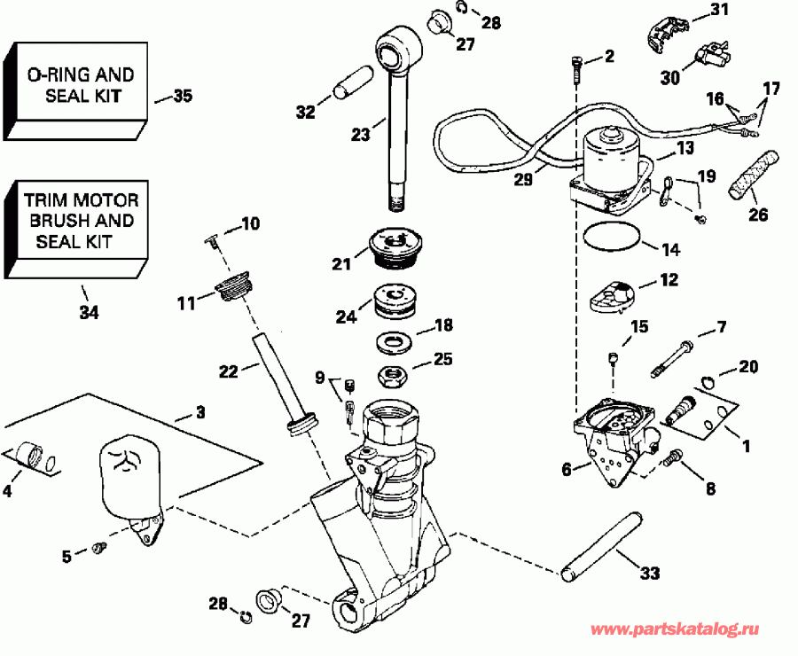 �������� ��������� ����� Evinrude E225FCZSRB  - wer Trim And Tilt / wer Trim � Tilt
