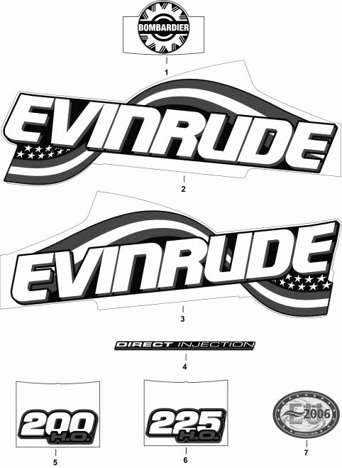    EVINRUDE E225FHLSRM  - Fhl, Fhx Models