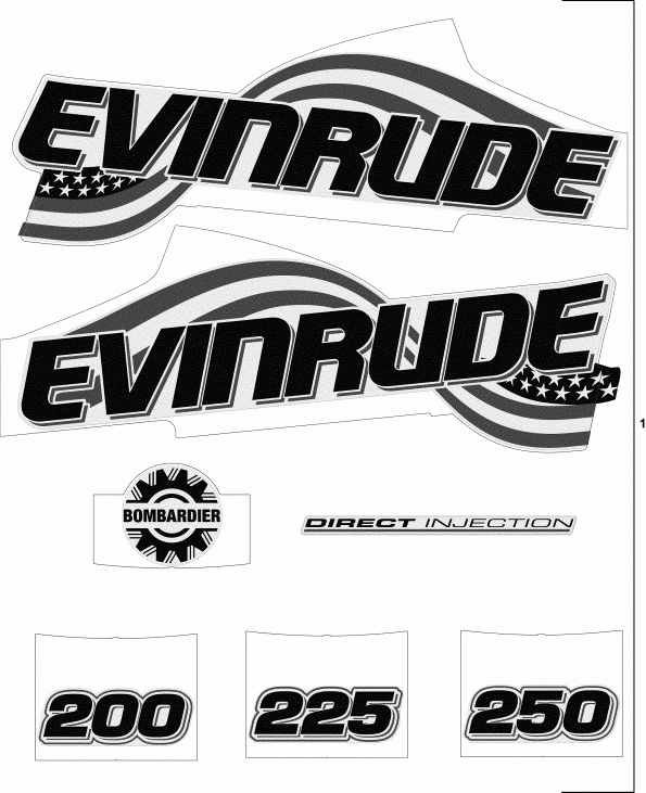  EVINRUDE E250FCZSRM  - White Models