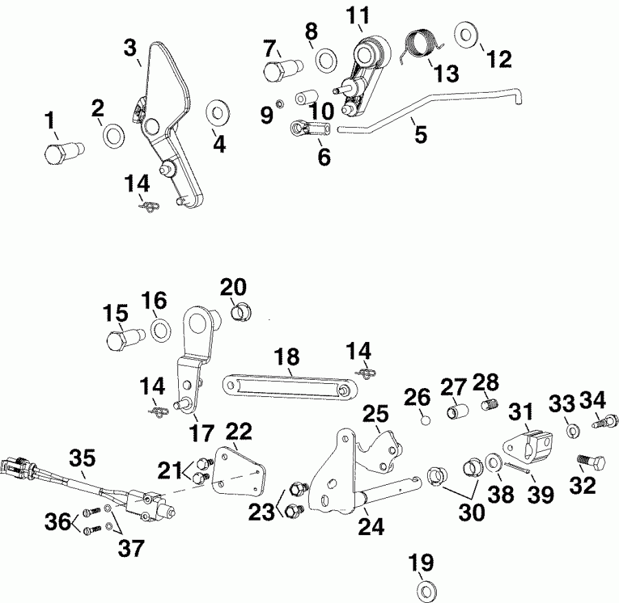 ��������� ��������� ������� E40DPLSRC  - rottle & Shift Linkage