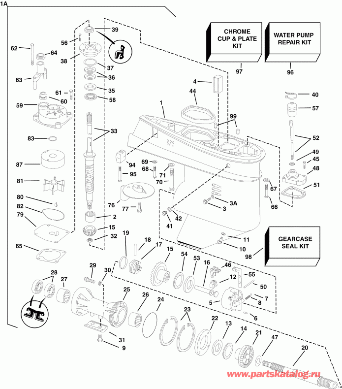 ��������� ��������� EVINRUDE E40DRLSRC  - arcase / arcase