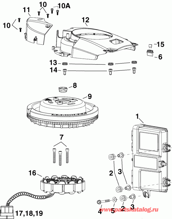 ��������� ������� E50DPLSRC  - m, ������, ������� - m, Stator, Flywheel