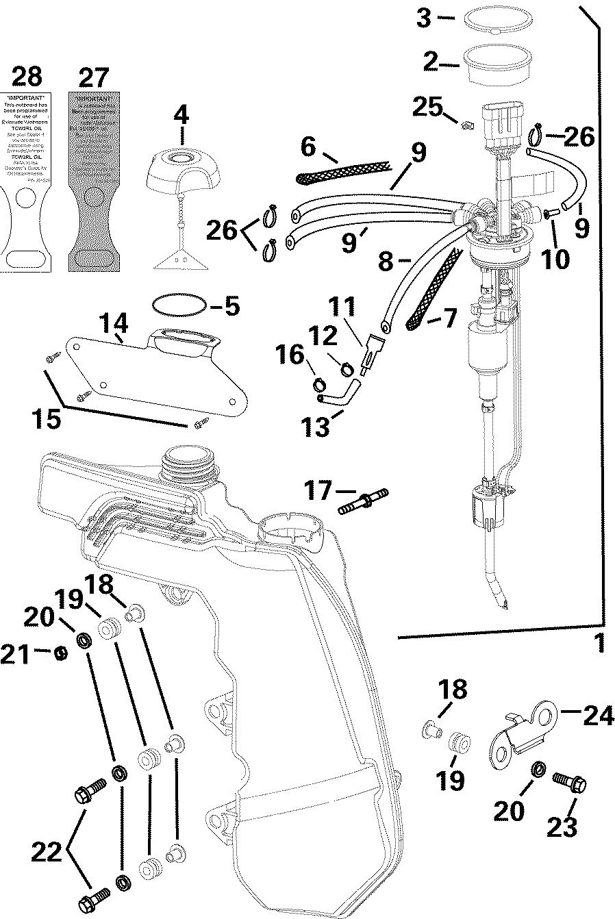 �������� ��������� ����� EVINRUDE E75DPLSRC  - l Tank � �����