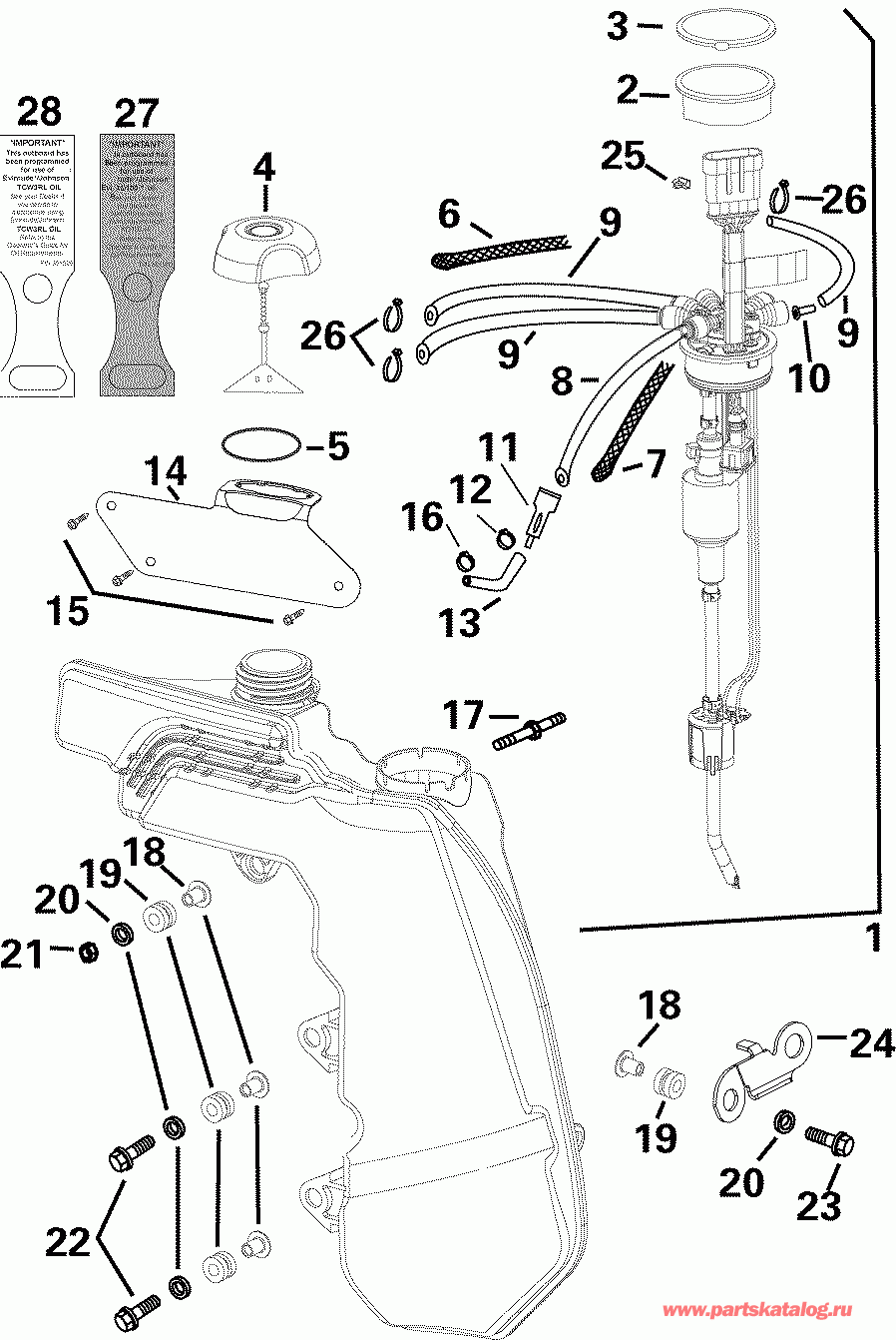 ��������� Evinrude E90DPXSRC  - l Tank � �����