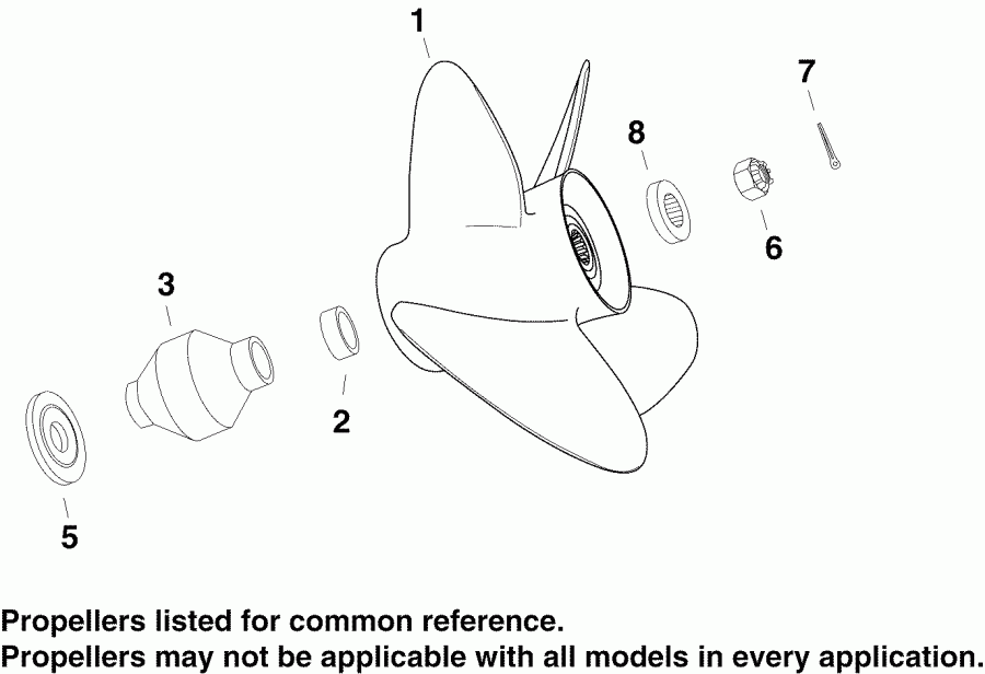 ��������� ����� EVINRUDE E90DSLSRC  - negade 4 Blade Propeller V4 / negade 4 Blade ������� ���� V4
