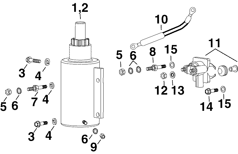 ��������� �������� ����� Evinrude E90DSLSRC  - arter & Solenoid / arter & Solenoid