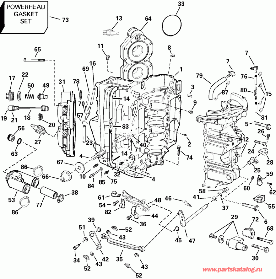 ��������� ������� E115FPLSOD  - linder & Crankcase / linder & ������ ���������