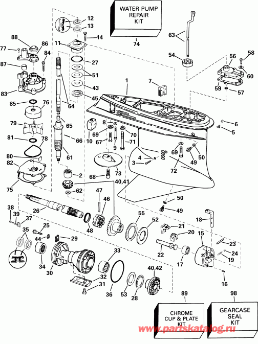 �������� ��������� ����� Evinrude E150FHLSOC  - Fhl Model - Fhl Model