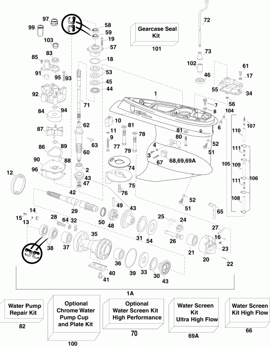 ��������� �������� ����� Evinrude E200DPXSOC  - arcase Pl, Sl, px, pz Models (m Type) - arcase Pl, Sl,px,pz Models (m Type)