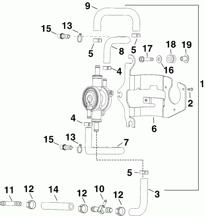 ��������� �������� ����� EVINRUDE E225DCXSOC  - el Lift Pump - el Lift �����