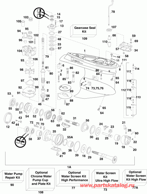 ����� Evinrude E225DCXSOC  - arcase Cx, Cz Models