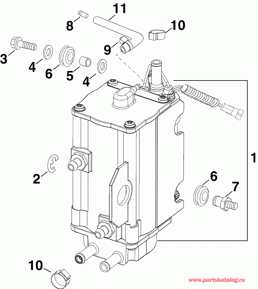 ����� Evinrude E225DCZSOC  - el Pump & Vapor Separator - el ����� & ��������������