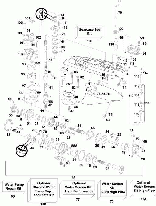 ����� EVINRUDE E225DCZSOC  - arcase Cx, Cz Models / arcase Cx, Cz Models