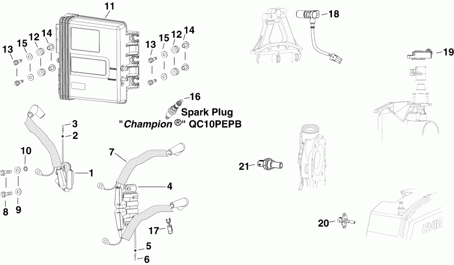 ��������� ������� E225DHLSOC  - m, Sensors, Ignition Coils & Spark Plugs