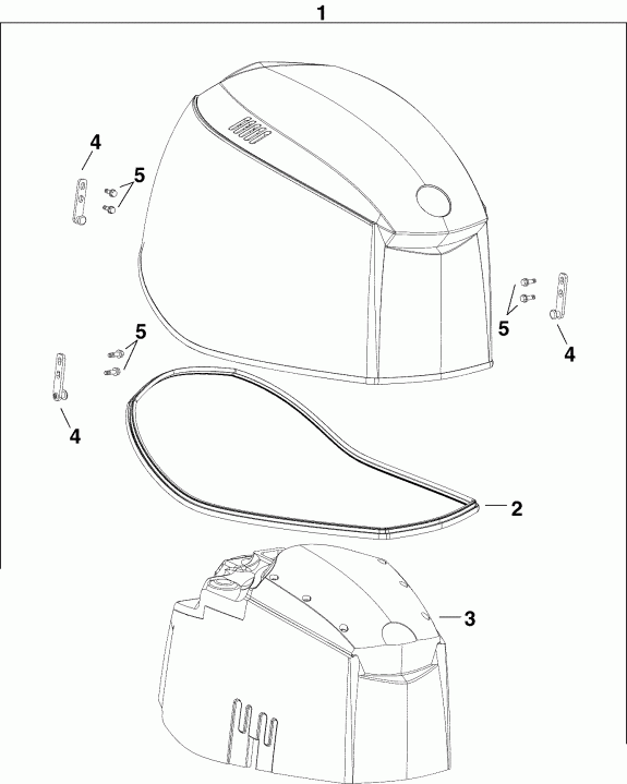 ��������� ����� Evinrude E225DHXSOG  - gine Cover / gine ������