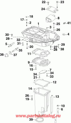 ��������� �������� ����� EVINRUDE E225DHXSOG  - haust ������ Inner