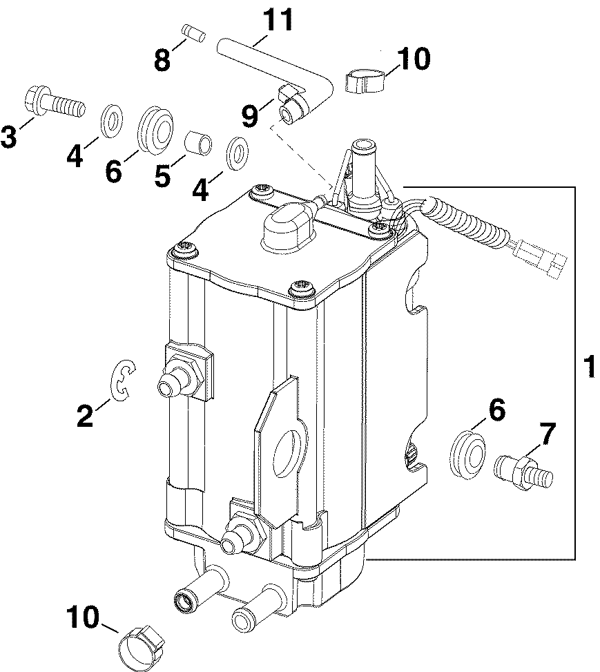 ��������� �������� ����� Evinrude E225DPLSOC  - el Pump & Vapor Separator / el ����� & ��������������
