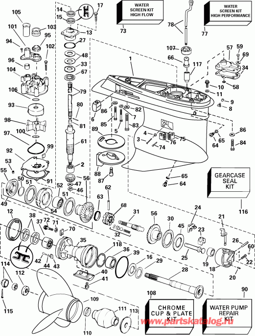 �������� ����� EVINRUDE E250FCXSOB  - Fcx & Fcz Models / Fcx & Fcz Models