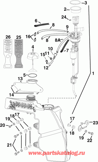  EVINRUDE E40DELSOR  - l Tank & Pump / l Tank & �����