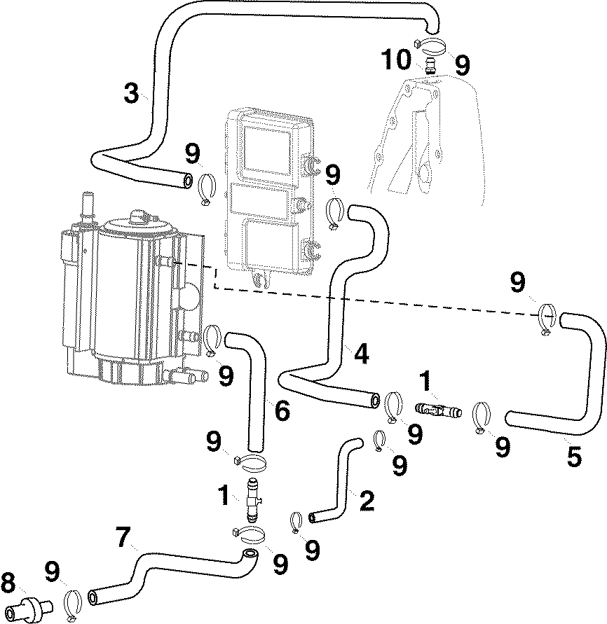  Evinrude E40DPLSOR  - oling Hoses / oling �����s