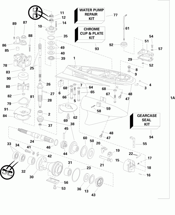 ����� EVINRUDE E90DSLSOC  - arcase Pl & Sl Models
