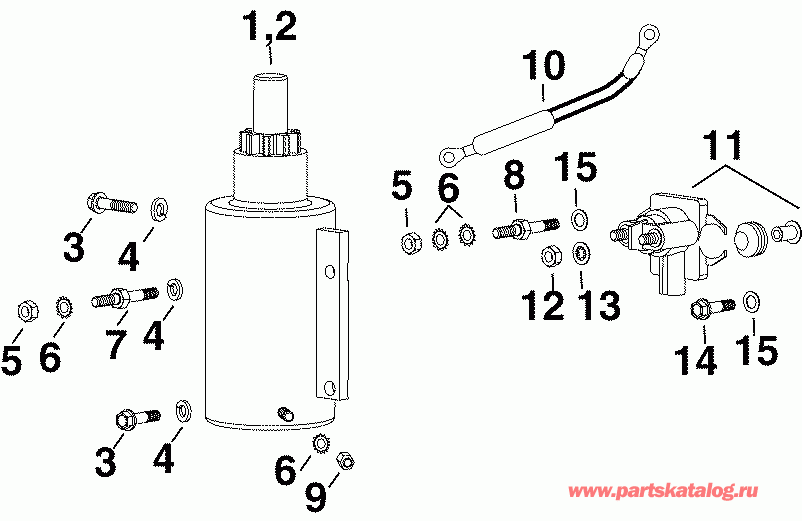 �������� ��������� ����� Evinrude E90DSLSOC  - arter & Solenoid - arter & Solenoid