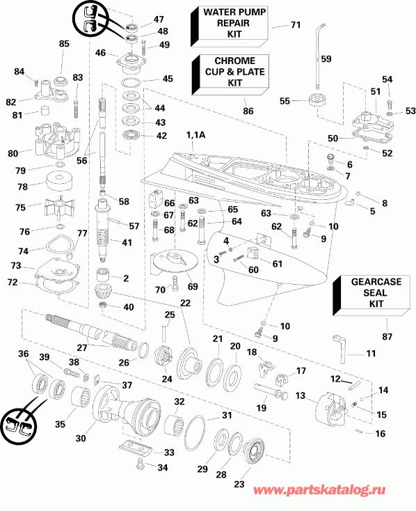 ��������� �������� ����� EVINRUDE E115FPLSDS  - Pl, Sl Models