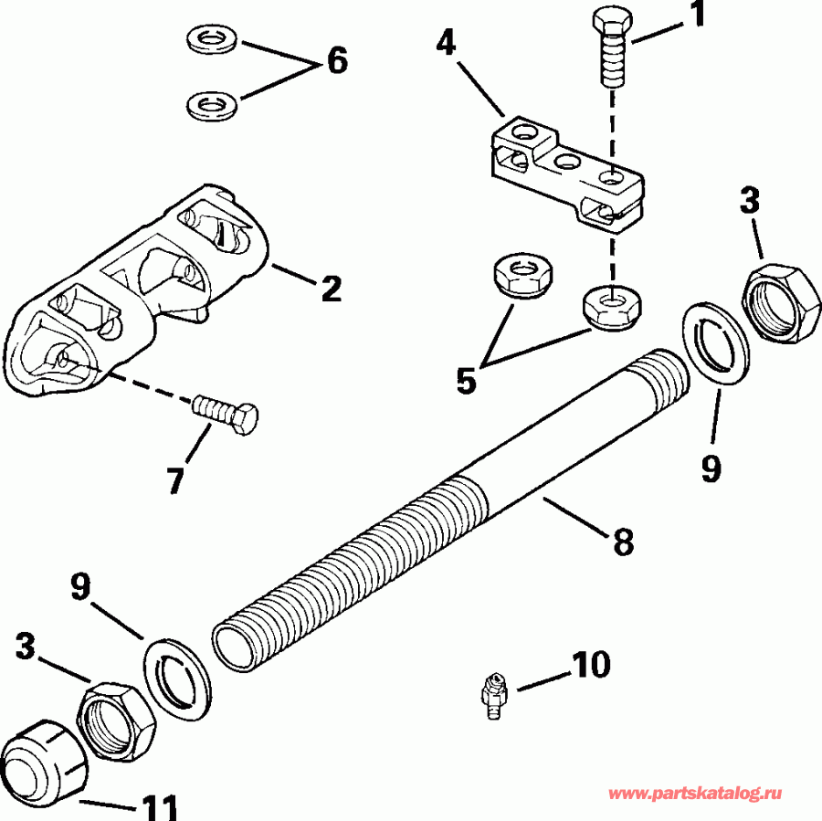 �������� ��������� ����� Evinrude E115FPXSDS  - al ������� ������� ��������� Kit - al Steering Connector Kit