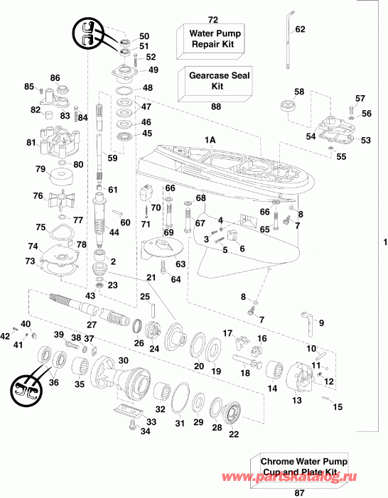 ��������� �������� ����� Evinrude E150FPLSDR  - Pl - Sl Models / Pl - Sl Models