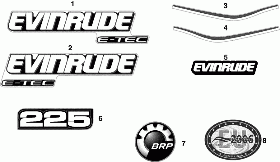 ��������� Evinrude E225DPLSDR  - cals / cals