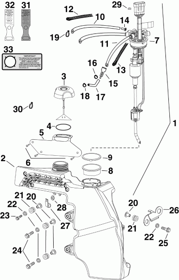 ��������� ����� EVINRUDE E40DRLSDA  - l Tank & �����