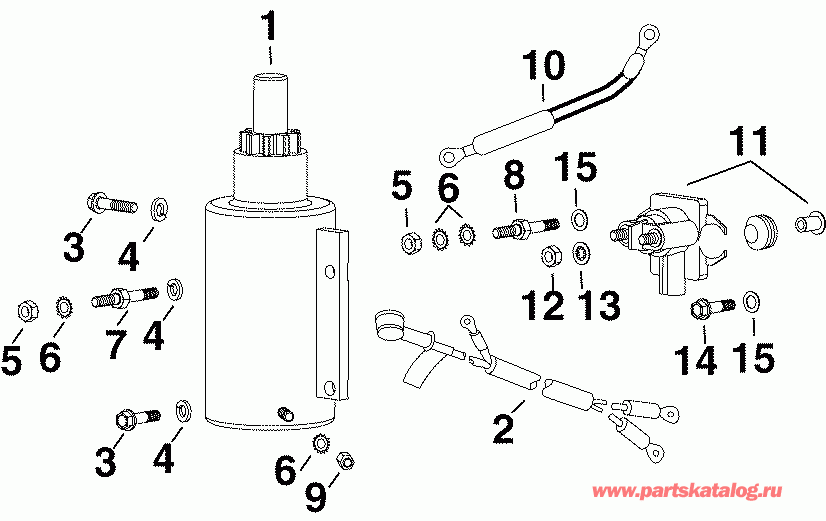  EVINRUDE E60DPLSDA  - ectric Starter & Solenoid - ectric ������� & Solenoid