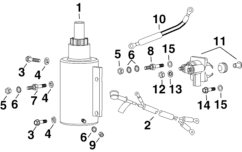��������� EVINRUDE E75DPLSDA  - ectric ������� & Solenoid - ectric Starter & Solenoid