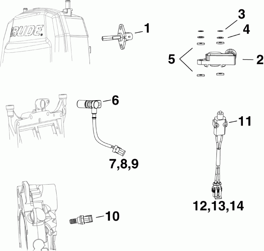 ����� EVINRUDE E115DPXSUC  - nsors / nsors