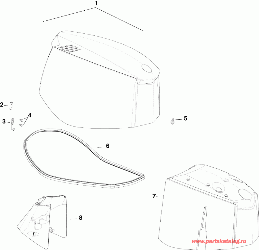 ��������� Evinrude E200DPLSUR  - gine Cover / gine ������