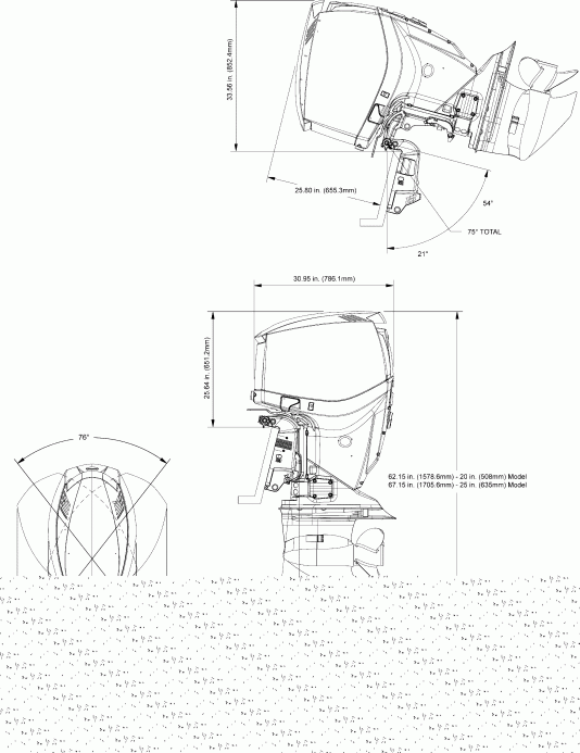    EVINRUDE E200DPXSUF  - ofile Drawing
