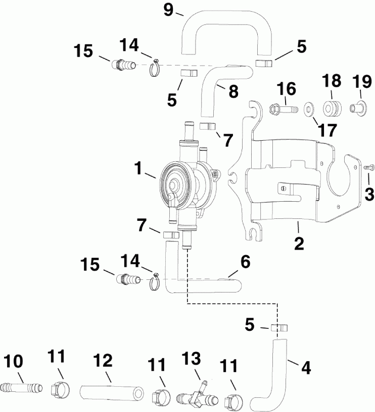 ��������� Evinrude E225DHLSUG  - el Lift Pump / el Lift �����