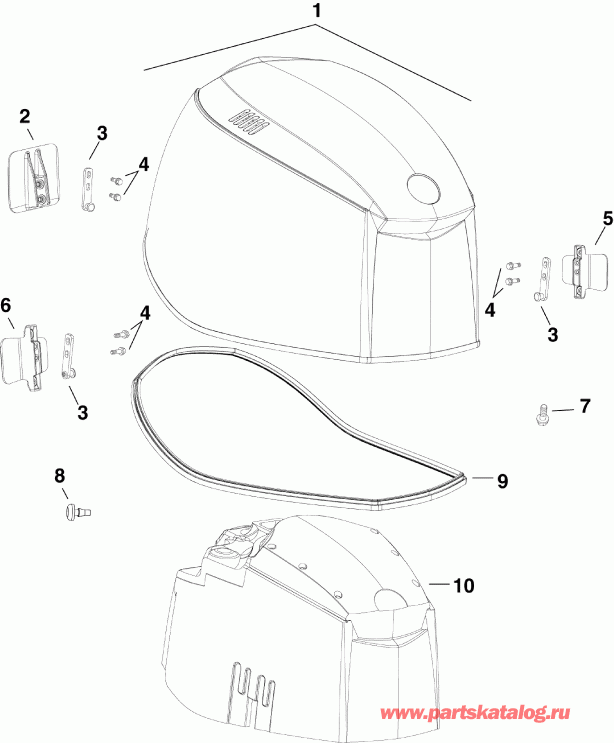 ����� EVINRUDE E250DPLSUA  - gine Cover