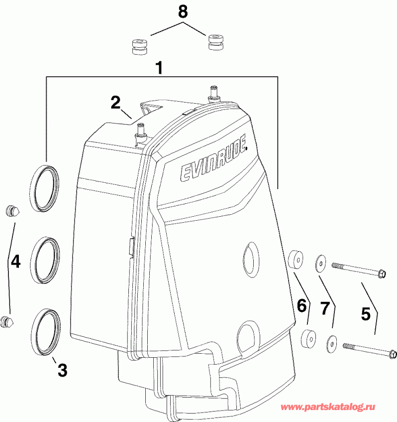 ����� EVINRUDE E250DPZSUA  - r ���������