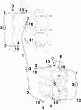 ������� / ������ ��������� Fittings & Oil Recirculation �����s (Cylinder/crankcase Fittings & Oil Recirculation Hoses)