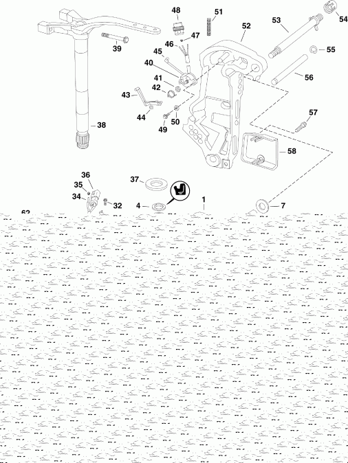 ��������� �������� ����� EVINRUDE E75DPLSUM  - ivel ��������� - ivel Bracket