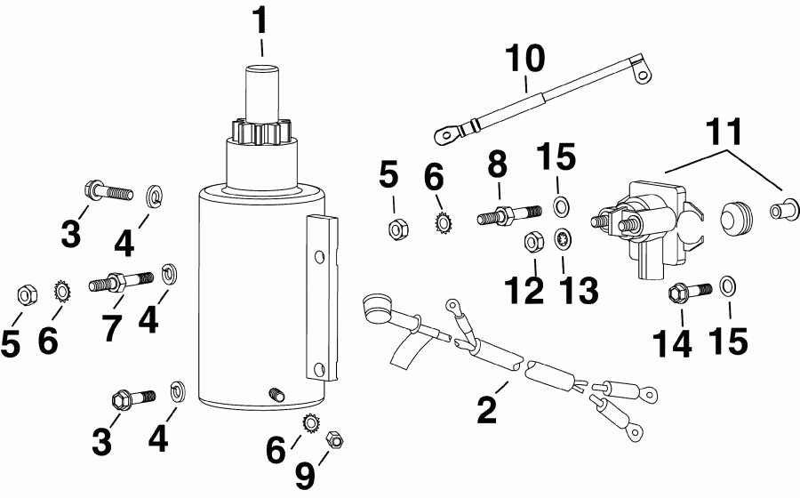 ��������� Evinrude E90DPLSUM  - ectric ������� & Solenoid - ectric Starter & Solenoid