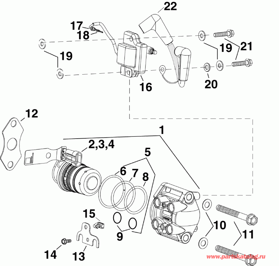 �������� ��������� ����� Evinrude E90DPLSUM  - el Injector & Ignition Coil - el �������� & ������� ���������