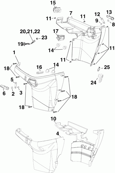 �������� ��������� ����� EVINRUDE E90DPLSUM  - wer Engine Cover / wer ������ ��������� (�����)