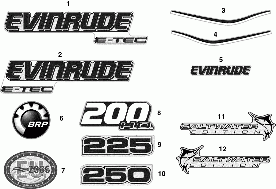 �������� ����� Evinrude E225DCXSCF  - cals - cals
